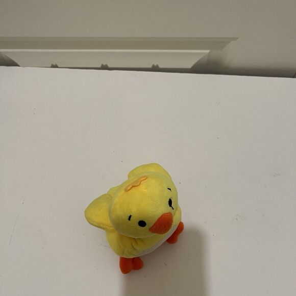 Kids Yellow Orange Chick Duck Plush 5" Stuffed Animal Toy Easter Spring - Picture 3 of 9